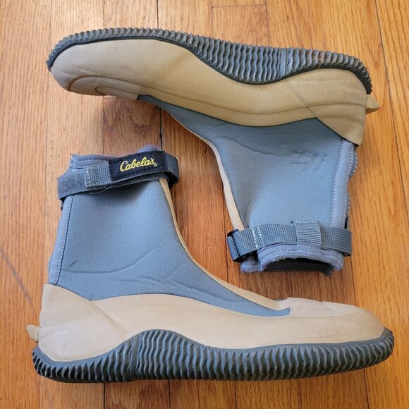 Cabelas Deck Boots 9 Green Booties Fishing Fisherman Gear Swimming Waders - Picture 2 of 8